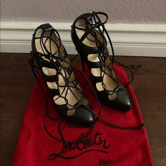 Louboutin Bloody Mary Black Ankle Boots - Picture 6 of 8
